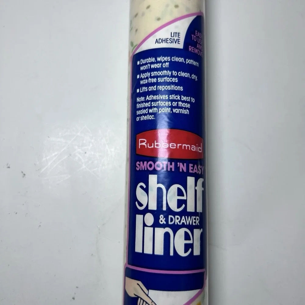 Vintage 1985 Rubbermaid Shelf & Drawer Liner 5315 Flower Yellow